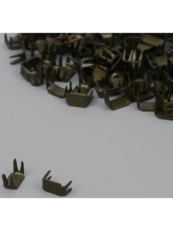 Нижний ограничитель для молнии, металлический, №3, 1000 ± 20 шт, цвет антик