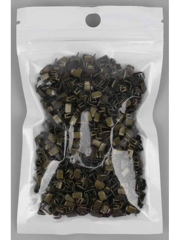 Нижний ограничитель для молнии, металлический, №3, 1000 ± 20 шт, цвет антик