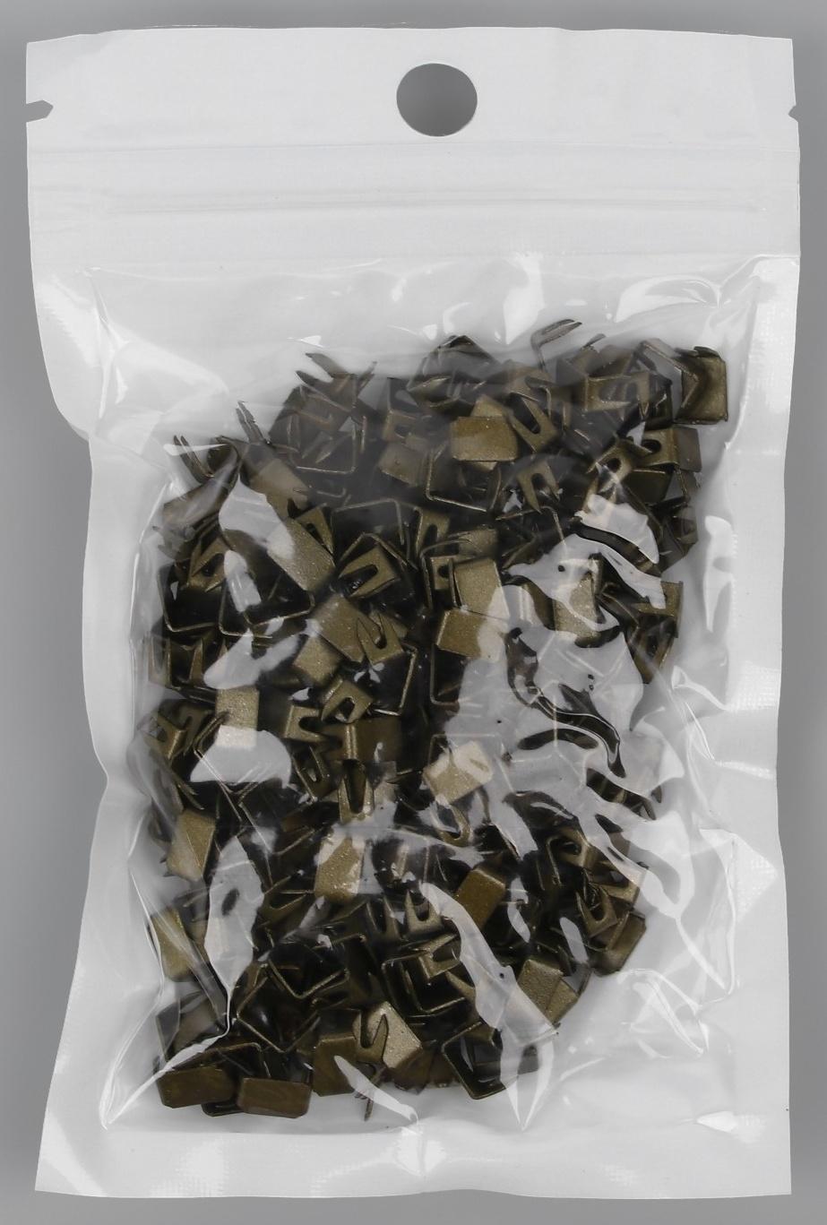 Нижний ограничитель для молнии, металлический, №5, 500 ± 20 шт, цвет антик