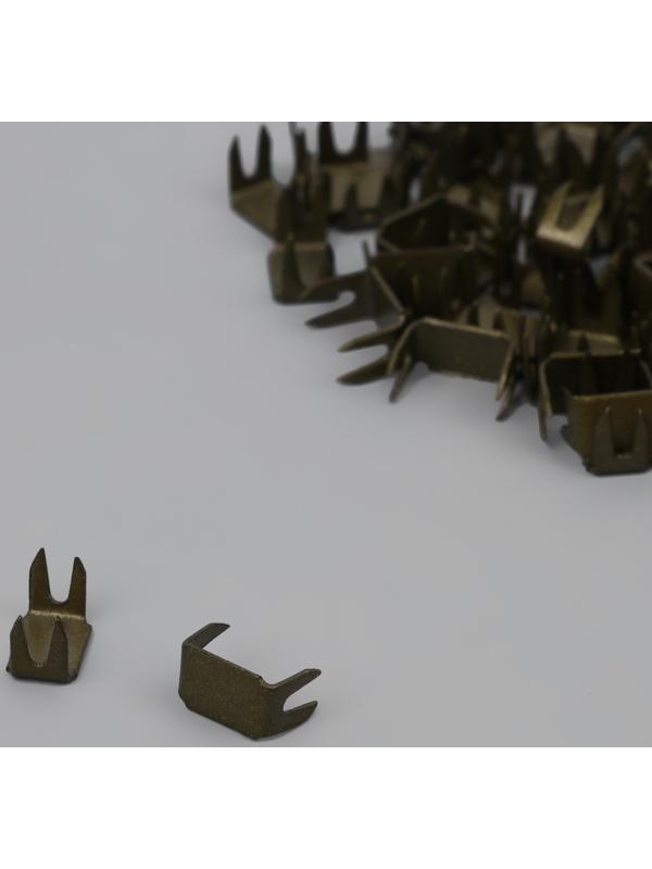 Нижний ограничитель для молнии, металлический, №5, 500 ± 20 шт, цвет антик