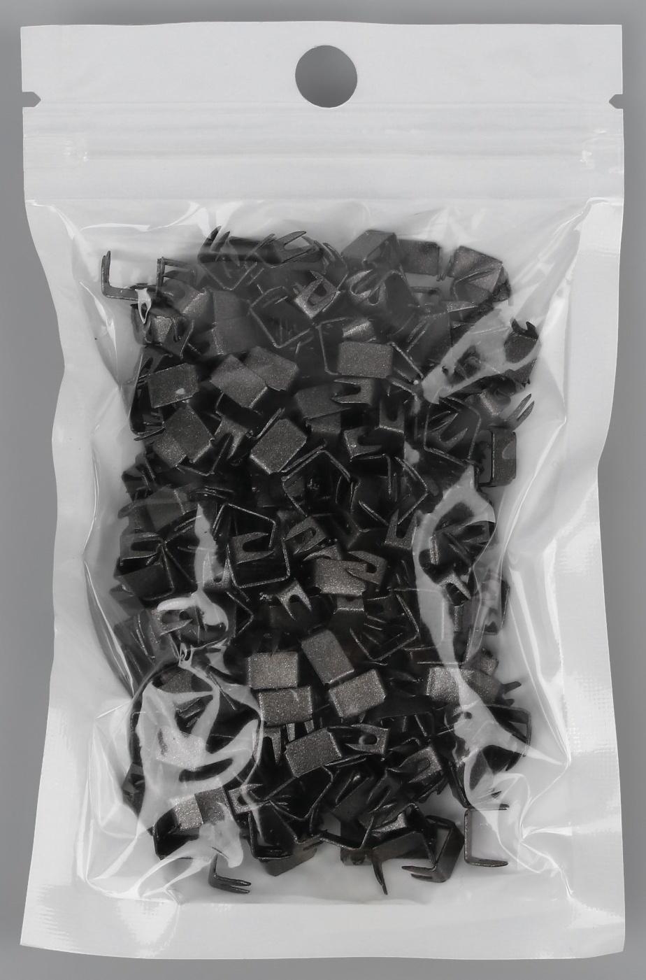 Нижний ограничитель для молнии, металлический, №5, 500 ± 20 шт, цвет чёрный никель