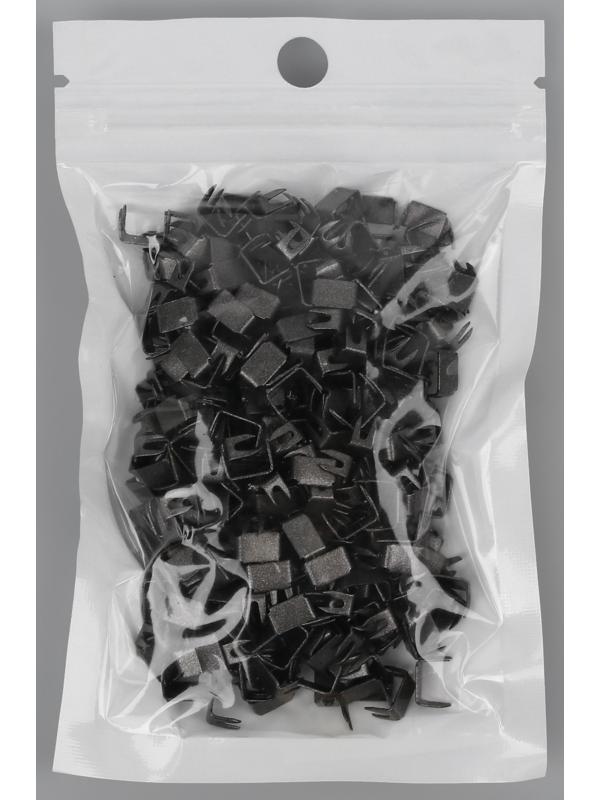 Нижний ограничитель для молнии, металлический, №5, 500 ± 20 шт, цвет чёрный никель