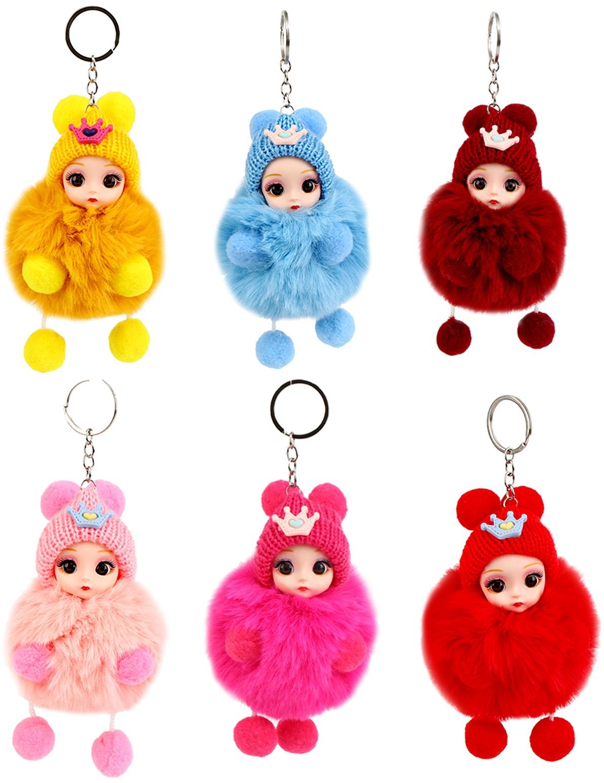 Мягкая игрушка «Зимняя куколка» на брелоке, 16 см, цвет МИКС