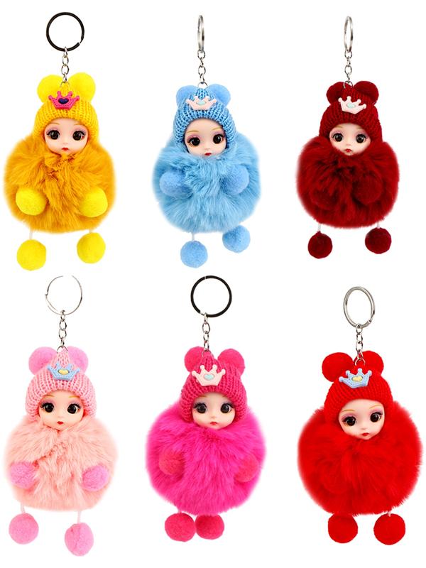 Мягкая игрушка «Зимняя куколка» на брелоке, 16 см, цвет МИКС
