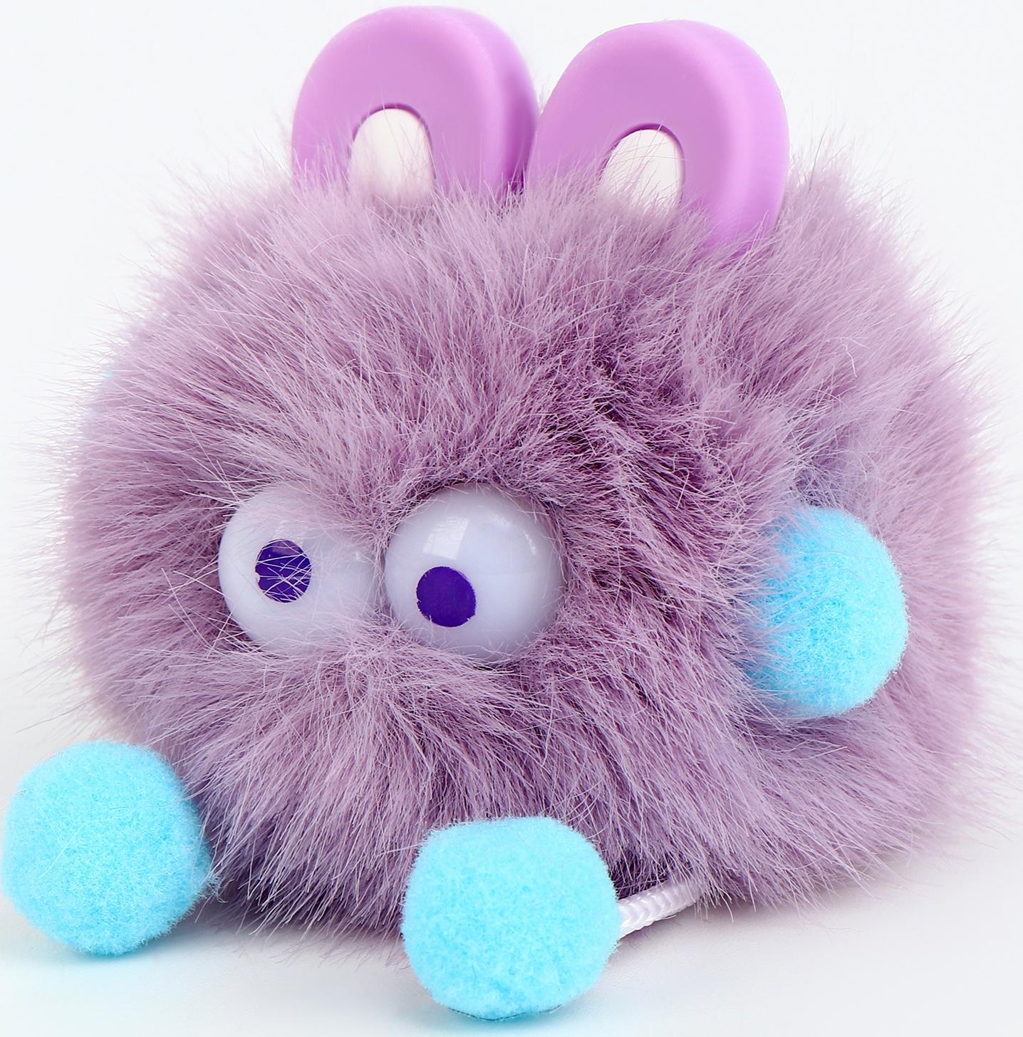 Мягкая игрушка «Пушистик с ушками» на брелоке, 10 см, цвет МИКС