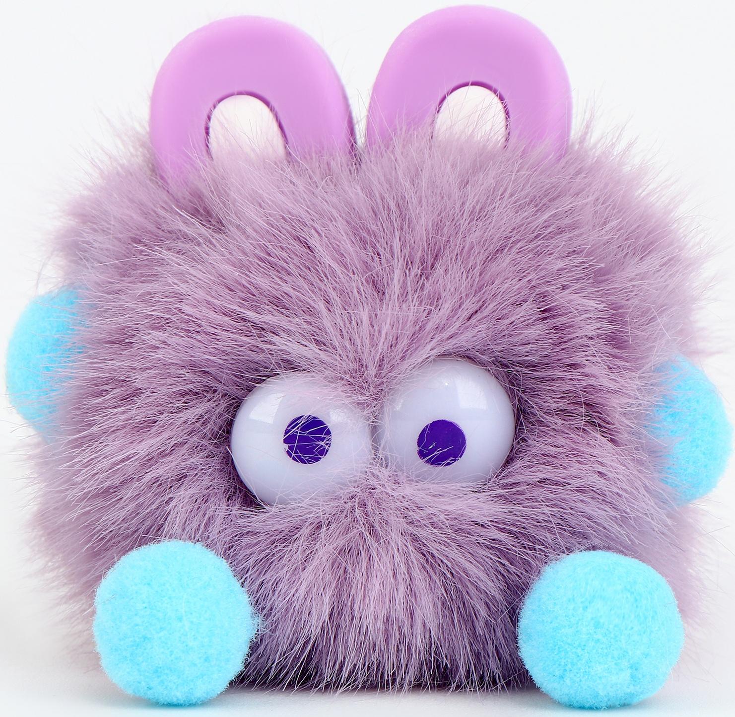 Мягкая игрушка «Пушистик с ушками» на брелоке, 10 см, цвет МИКС