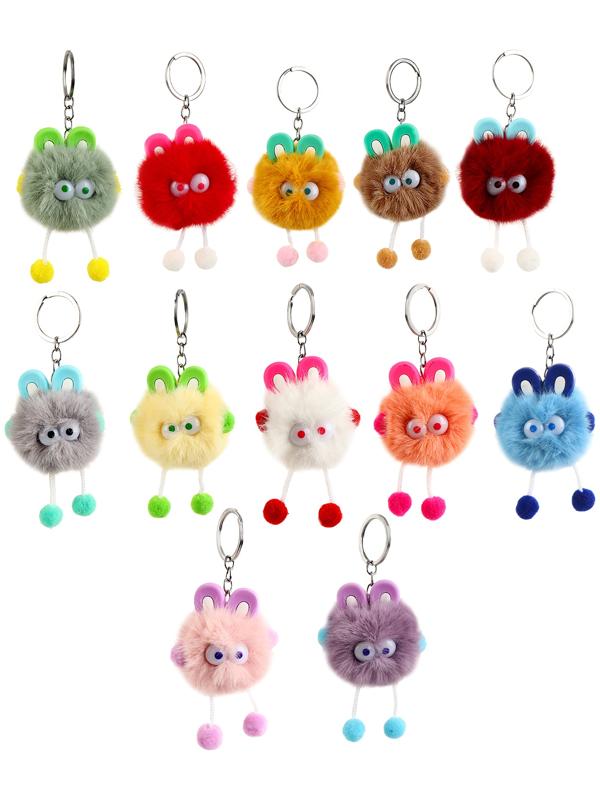 Мягкая игрушка «Пушистик с ушками» на брелоке, 10 см, цвет МИКС