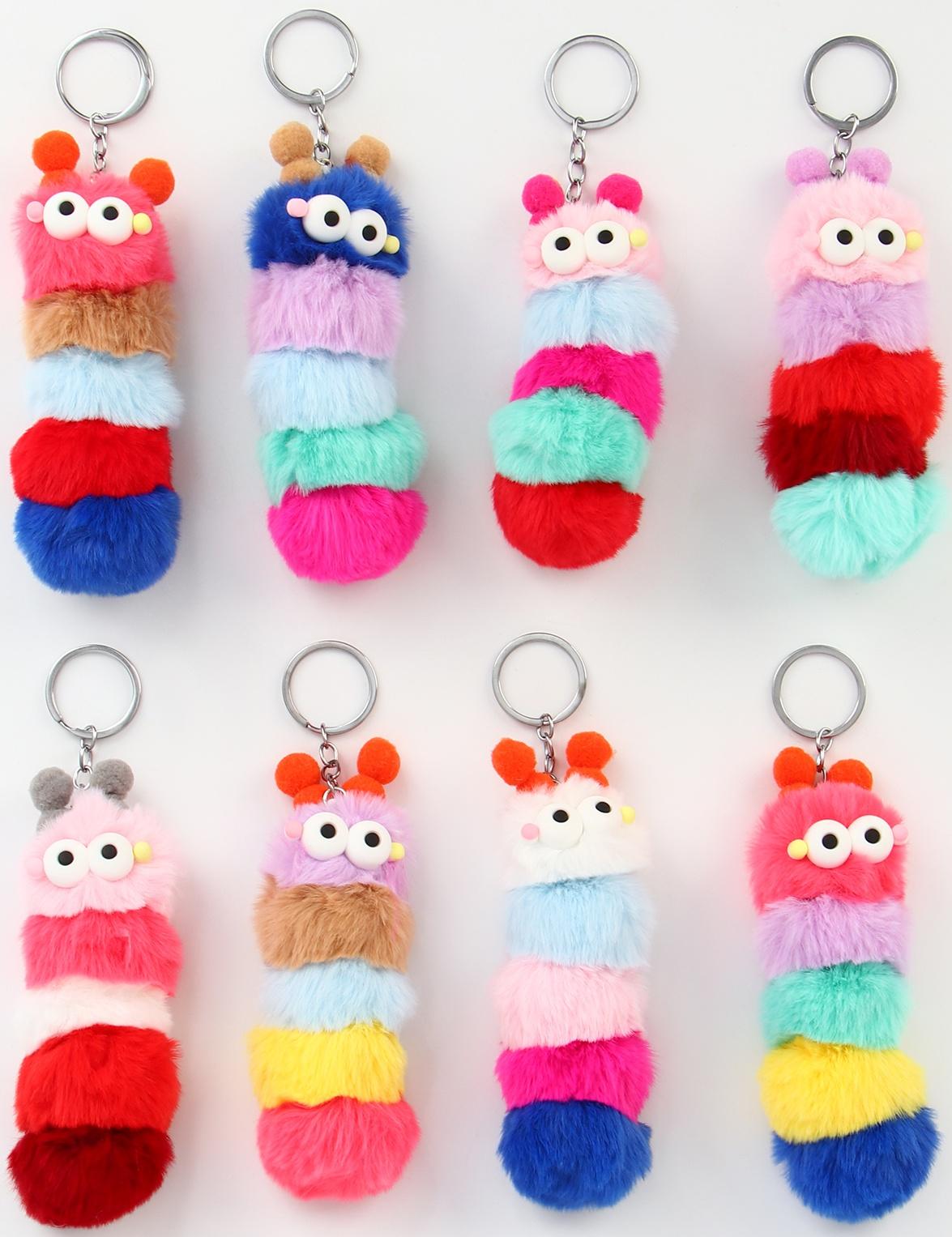 Мягкая игрушка «Гусеница» на брелоке, 12 см, цвет МИКС