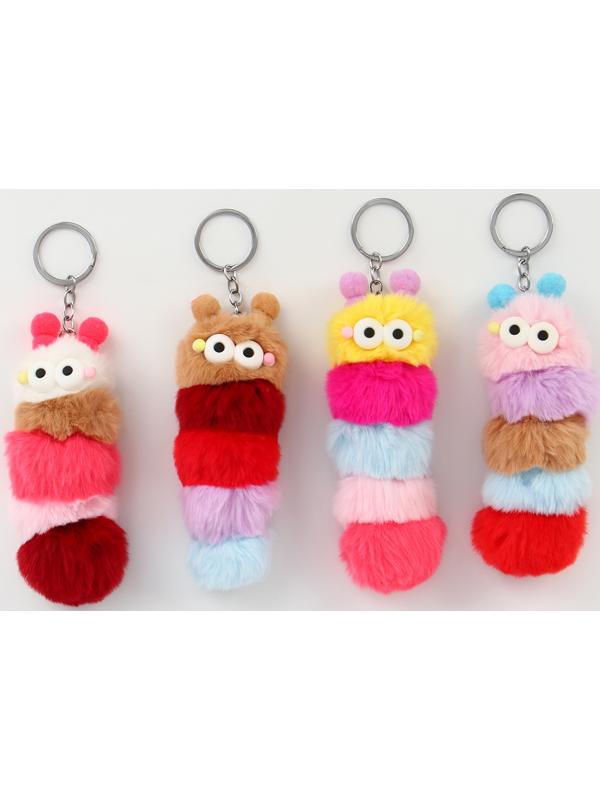 Мягкая игрушка «Гусеница» на брелоке, 12 см, цвет МИКС