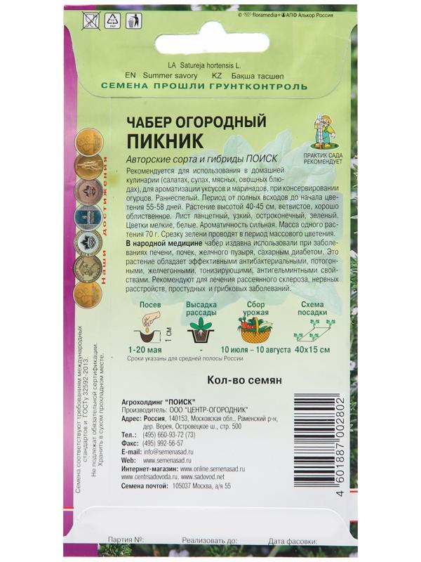 Семена Чабер огородный 