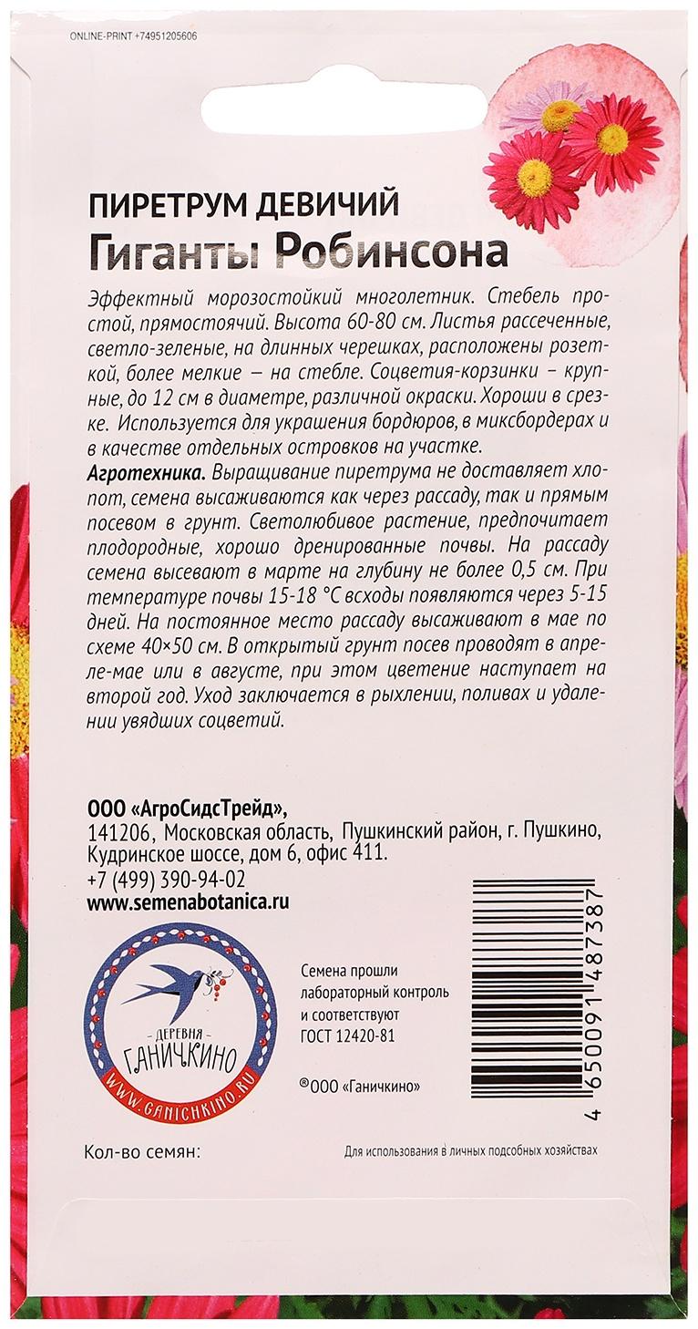 Семена цветов Пиретрум девичий 