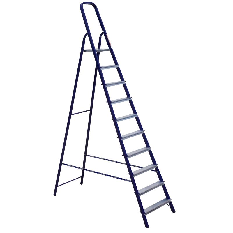 Стремянка Алюмет стальная окрашенная с алюминиевыми ступенями  10 ст. М8410