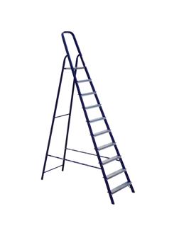 Стремянка Алюмет стальная окрашенная с алюминиевыми ступенями  10 ст. М8410