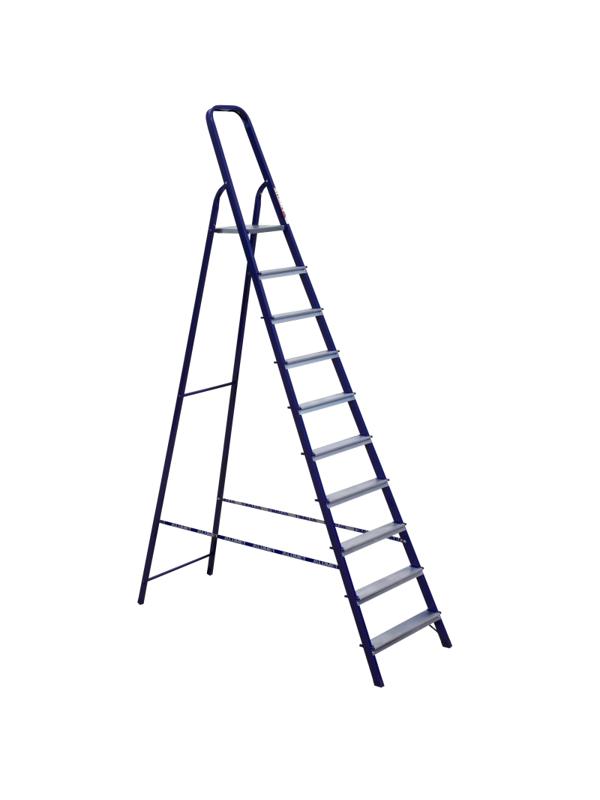 Стремянка Алюмет стальная окрашенная с алюминиевыми ступенями  10 ст. М8410