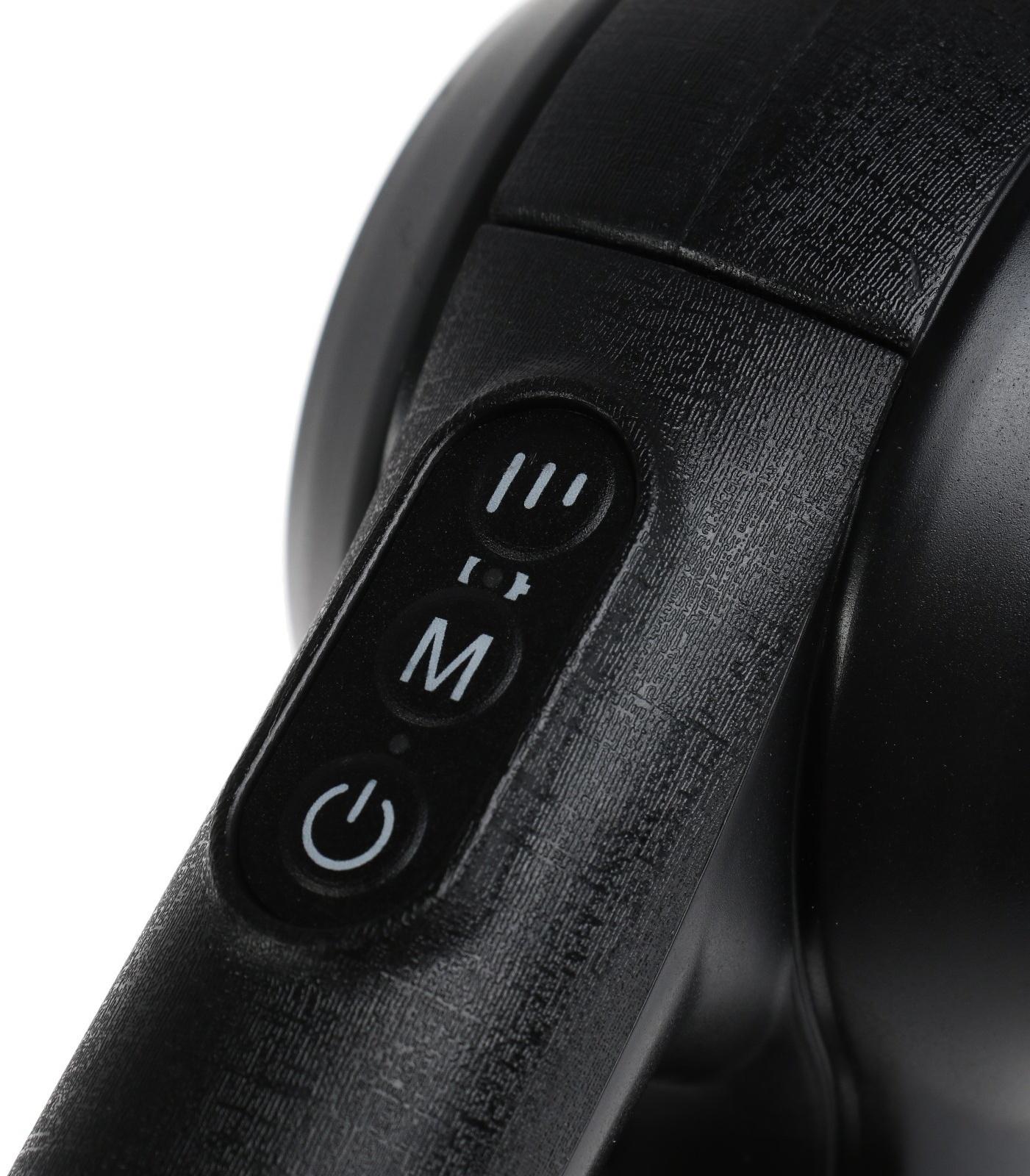 Массажёр для тела Windigo LEM-11, перкуссионный, 25 Вт, 12 насадок, 5 режимов, черный