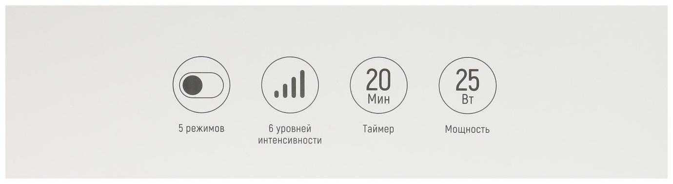 Массажёр для тела Windigo LEM-11, перкуссионный, 25 Вт, 12 насадок, 5 режимов, черный