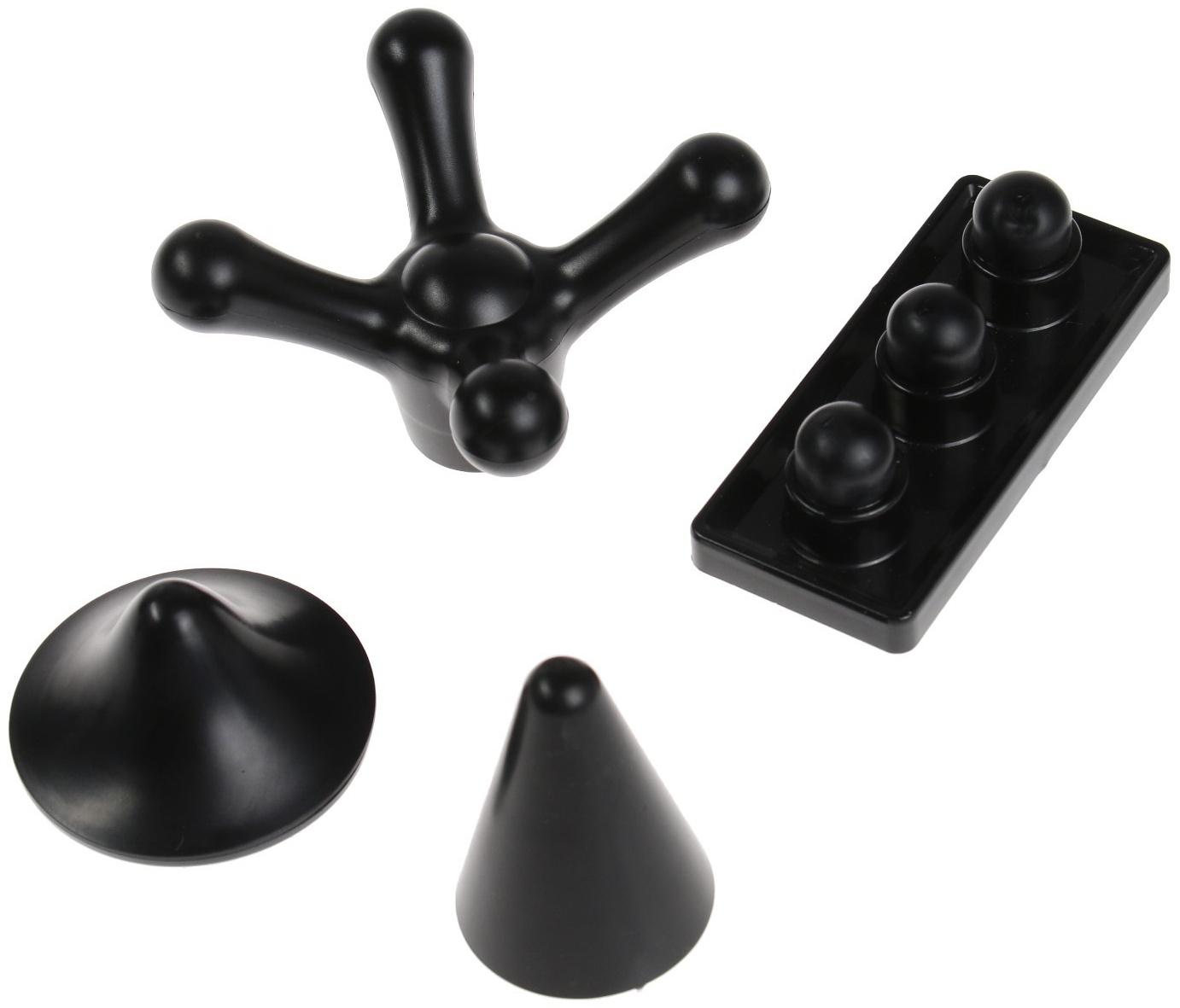 Массажёр для тела Windigo LEM-11, перкуссионный, 25 Вт, 12 насадок, 5 режимов, черный