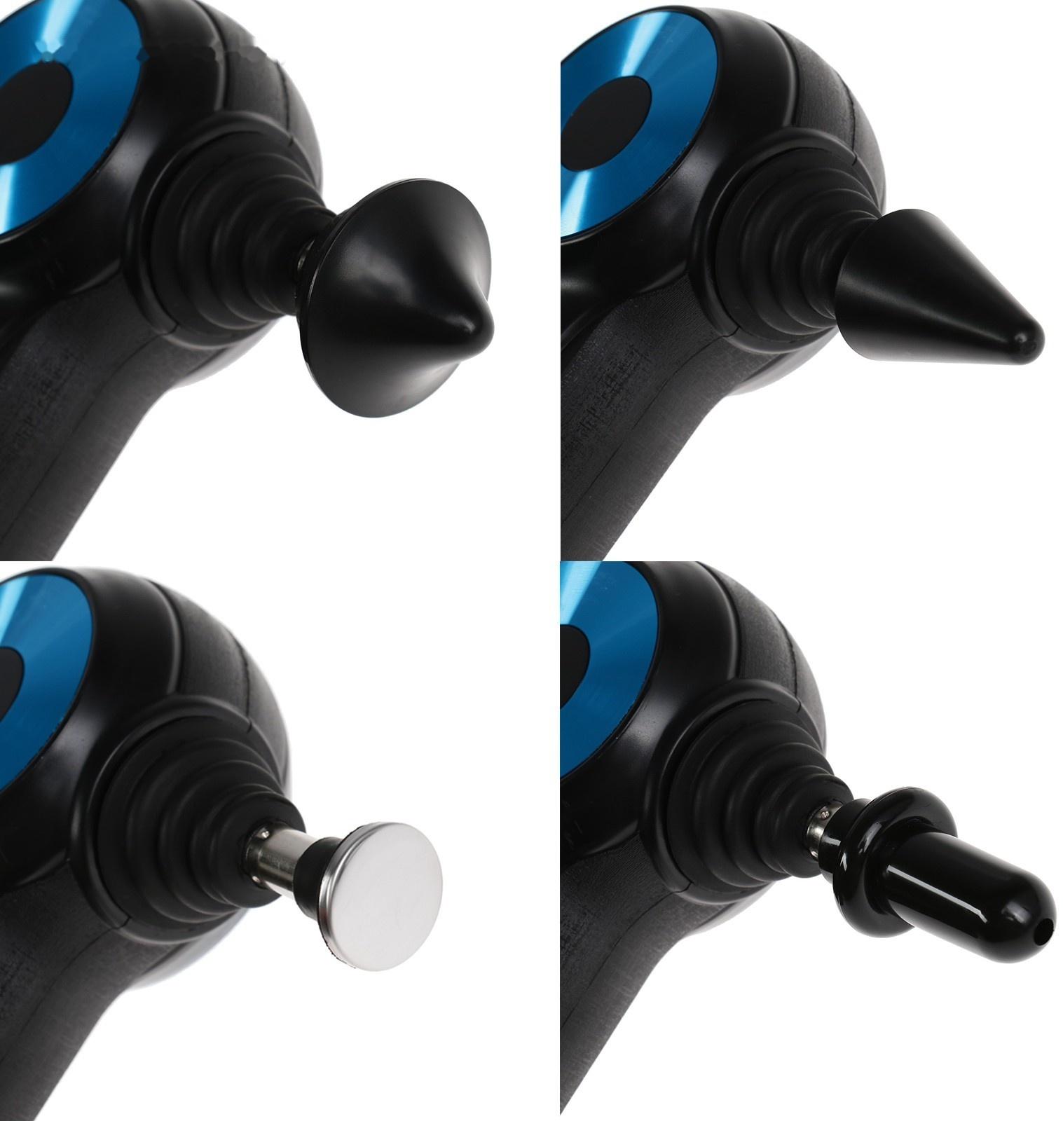 Массажёр для тела Windigo LEM-11, перкуссионный, 25 Вт, 12 насадок, 5 режимов, черный