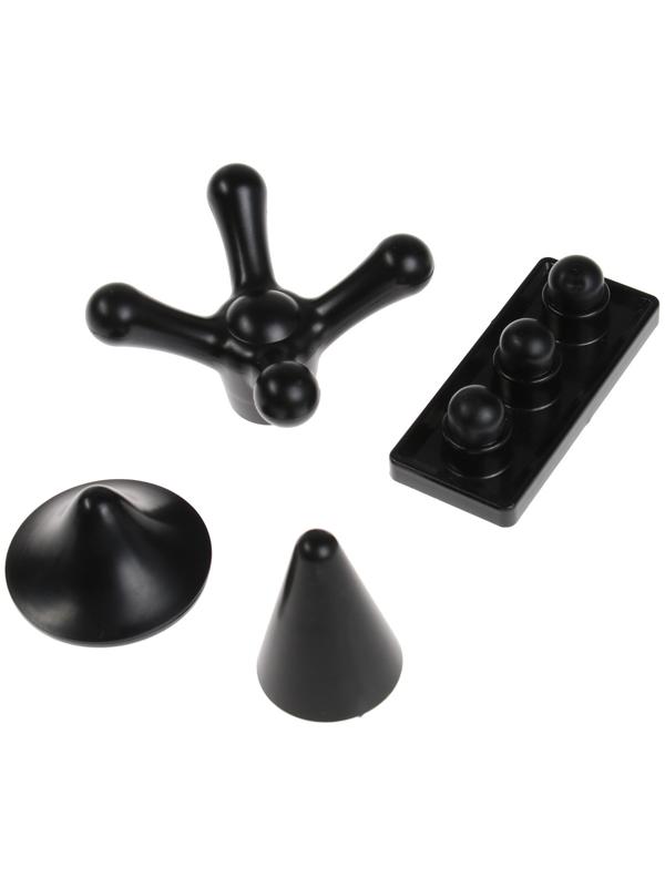 Массажёр для тела Windigo LEM-11, перкуссионный, 25 Вт, 12 насадок, 5 режимов, черный