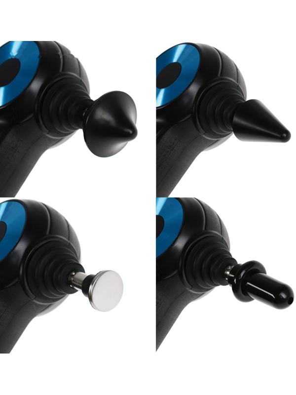 Массажёр для тела Windigo LEM-11, перкуссионный, 25 Вт, 12 насадок, 5 режимов, черный