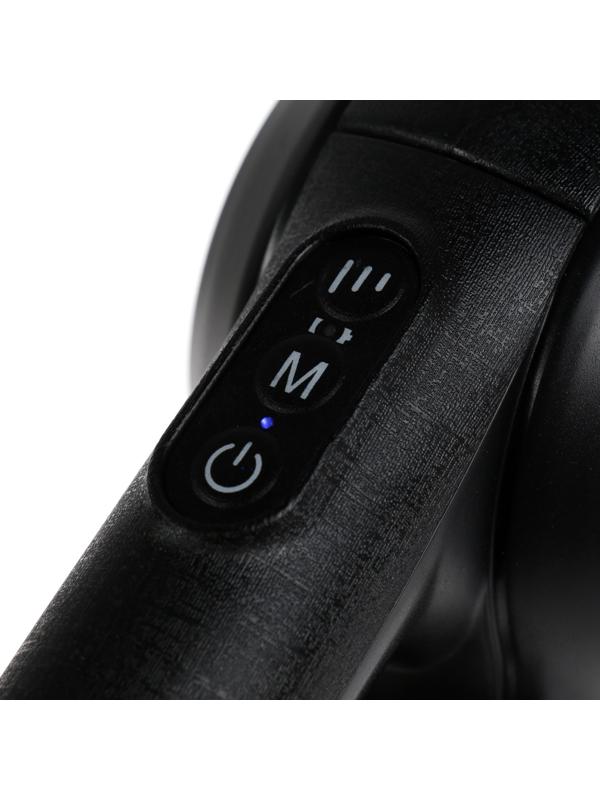 Массажёр для тела Windigo LEM-11, перкуссионный, 25 Вт, 12 насадок, 5 режимов, черный