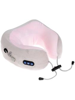 Массажная подушка Luazon LEM-06, 3.7 Вт, 2 вида массажа, ИК- подогрев, АКБ, розовая