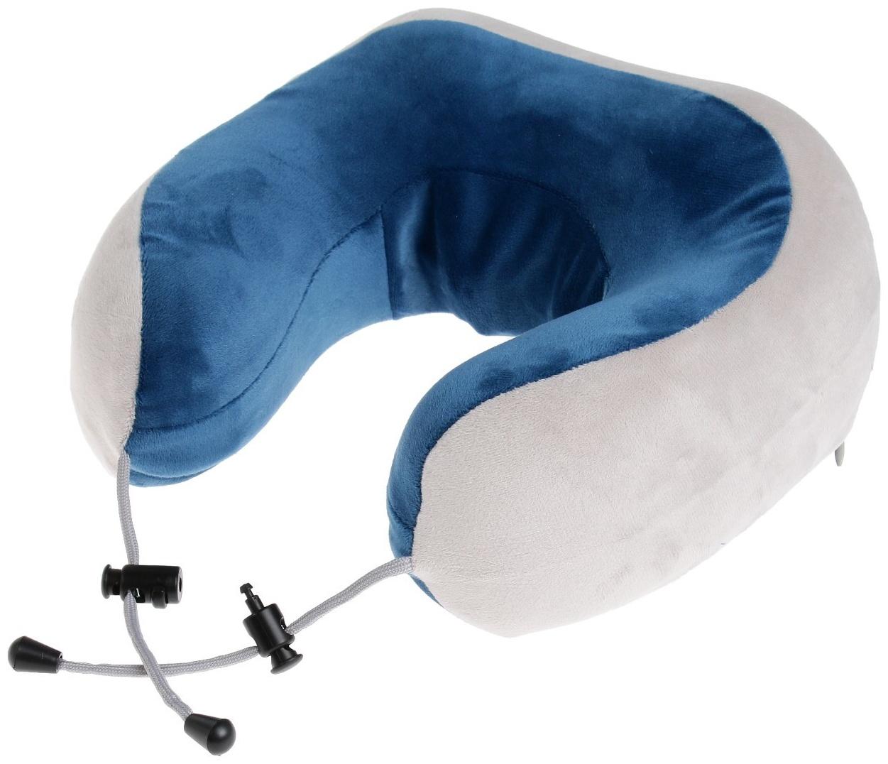 Массажная подушка Luazon LEM-06, 3.7 Вт, 2 вида массажа, ИК- подогрев, АКБ, синий