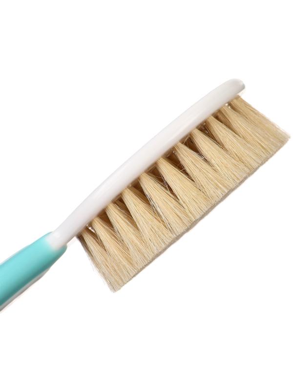 Набор детский для ухода за волосами: расческа и щетка с натуральной щетиной , цвет белый/бирюзовый