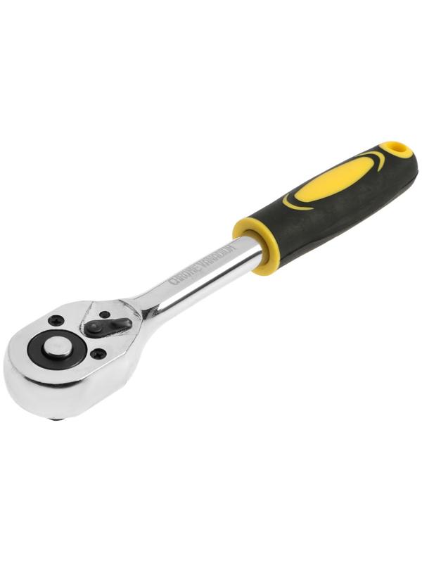 Вороток с трещоткой ТУНДРА, CrV, квадрат 3/8