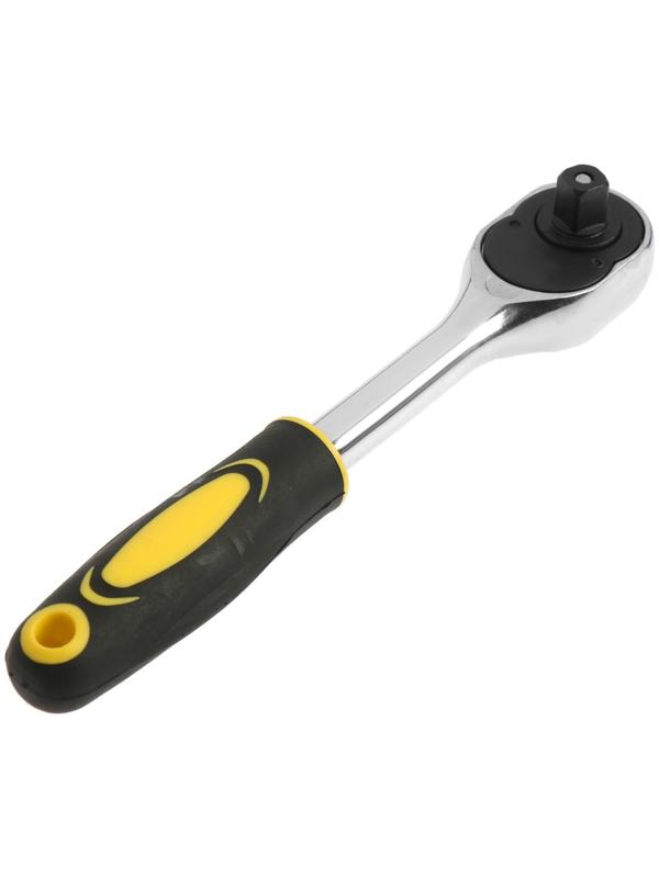 Вороток с трещоткой ТУНДРА, CrV, квадрат 3/8