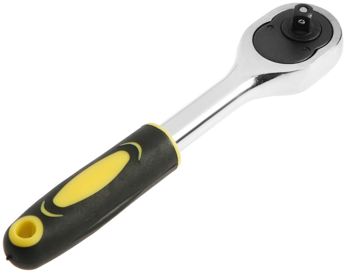 Вороток с трещоткой ТУНДРА, CrV, квадрат 1/4