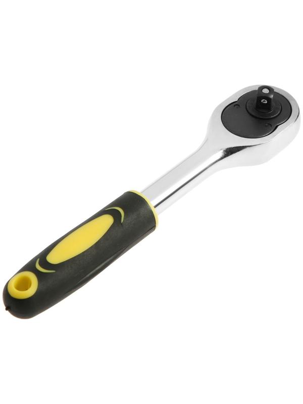 Вороток с трещоткой ТУНДРА, CrV, квадрат 1/4