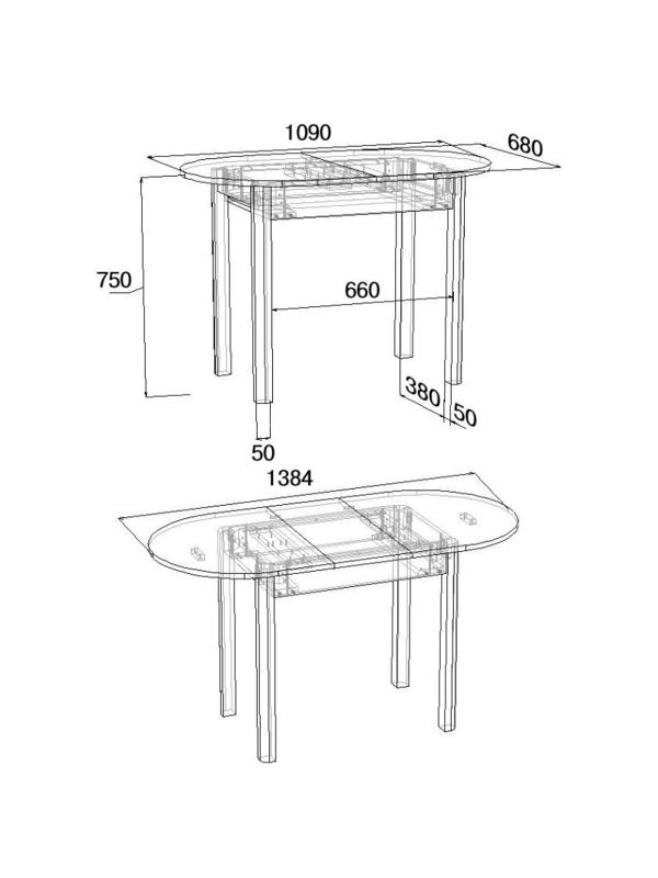 Стол письменный ФЛ раскладной МКП-СТР109Х68-В1-966 Дуб Сонома
