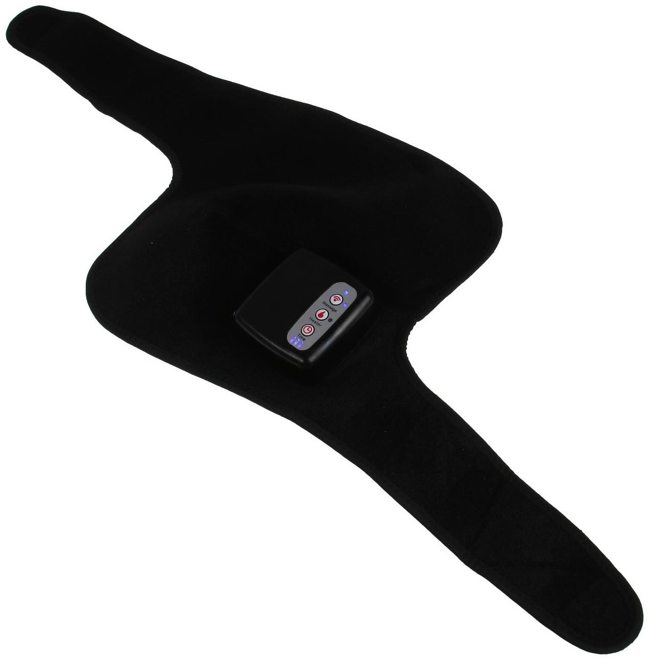 Массажёр для ног Luazon LEM-24 , бандаж на колено, нагрев до 65°С, черный