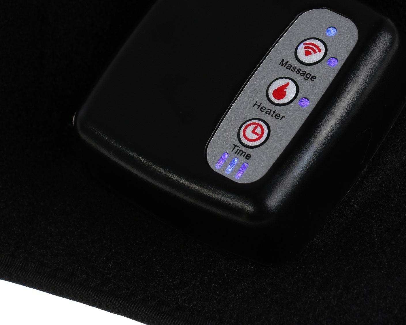 Массажёр для ног Luazon LEM-24 , бандаж на колено, нагрев до 65°С, черный