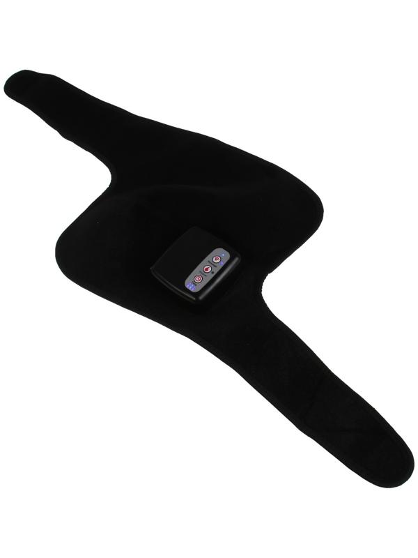 Массажёр для ног Luazon LEM-24 , бандаж на колено, нагрев до 65°С, черный
