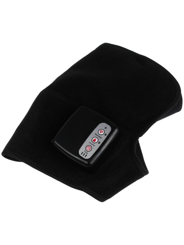 Массажёр для ног Luazon LEM-24 , бандаж на колено, нагрев до 65°С, черный