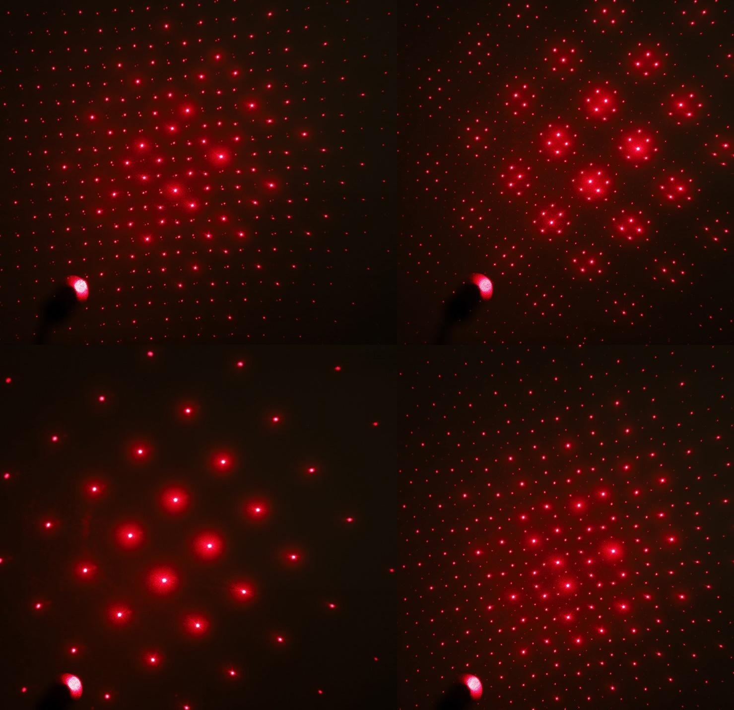 Проектор звездного неба в салон авто от USB, звездное небо, красный