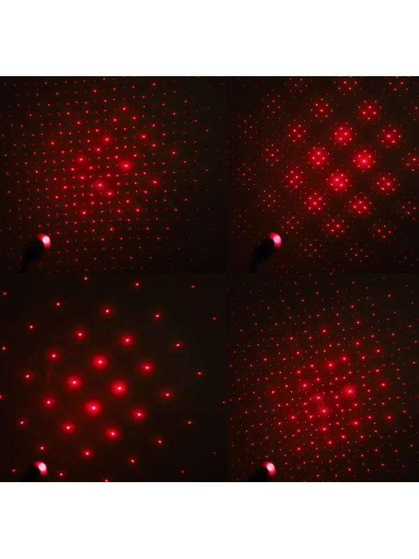 Проектор звездного неба в салон авто от USB, звездное небо, красный