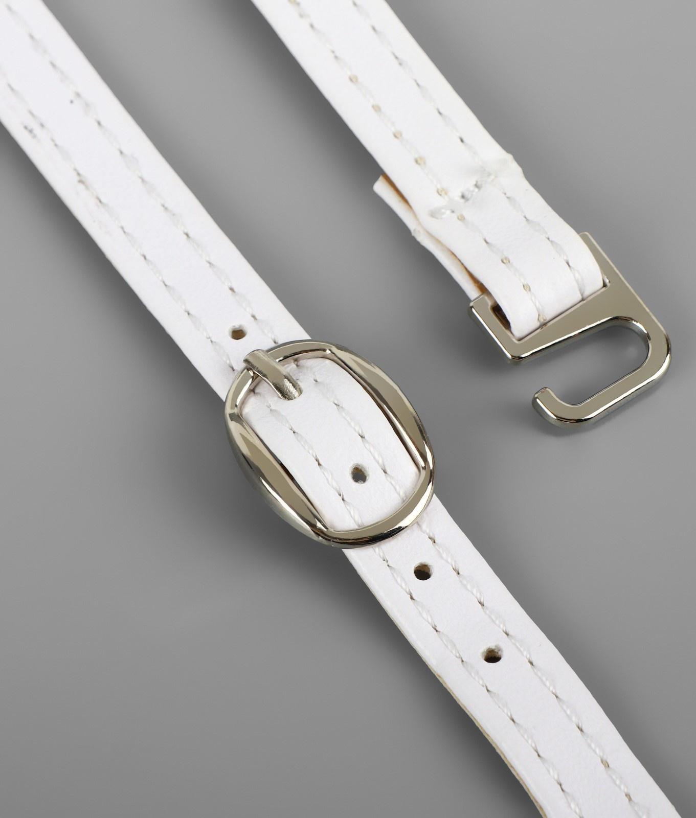 Ремешки для обуви, искусственная кожа, 30 см, 8 мм, 2 шт, цвет белый