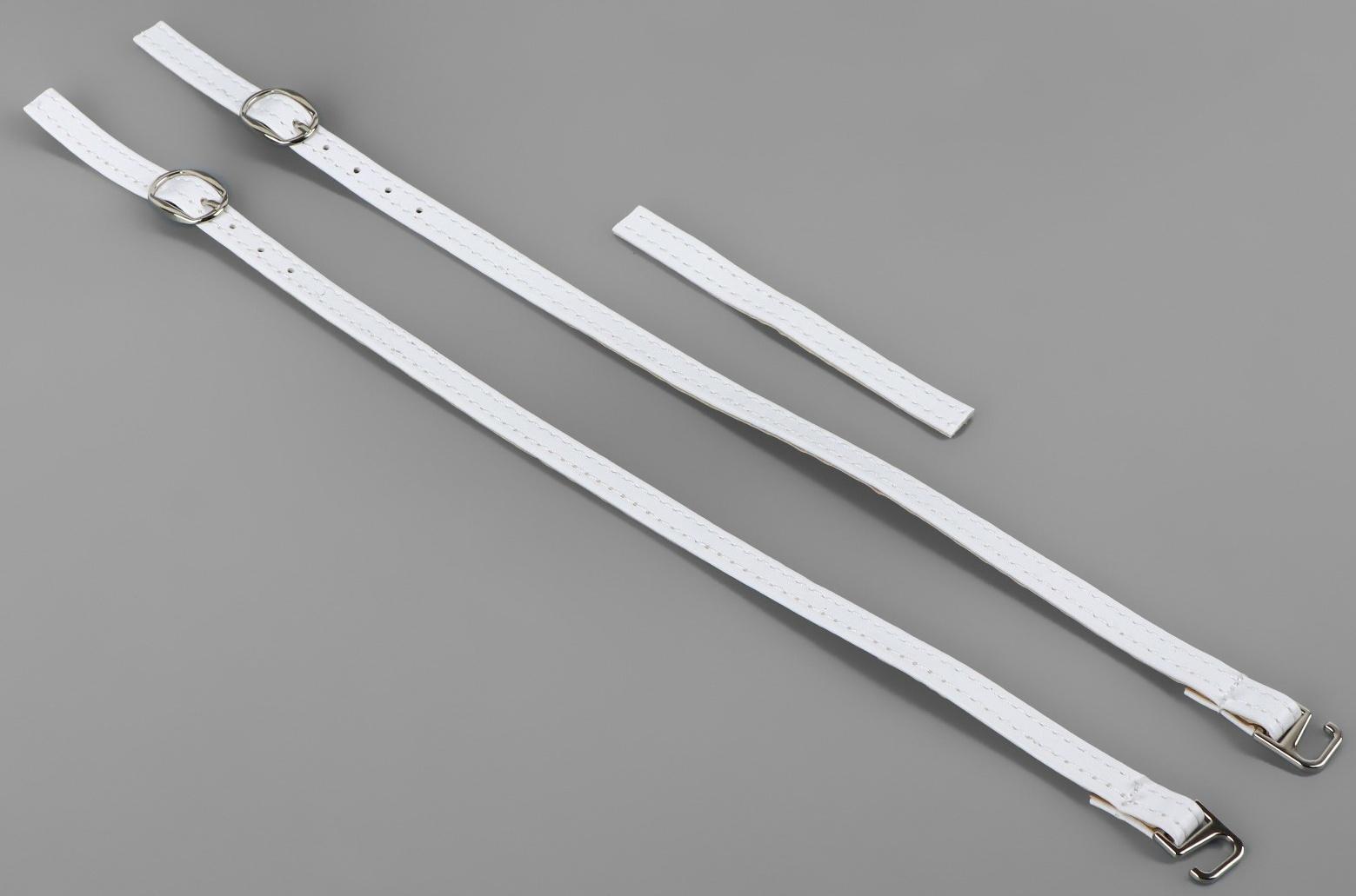Ремешки для обуви, искусственная кожа, 30 см, 8 мм, 2 шт, цвет белый