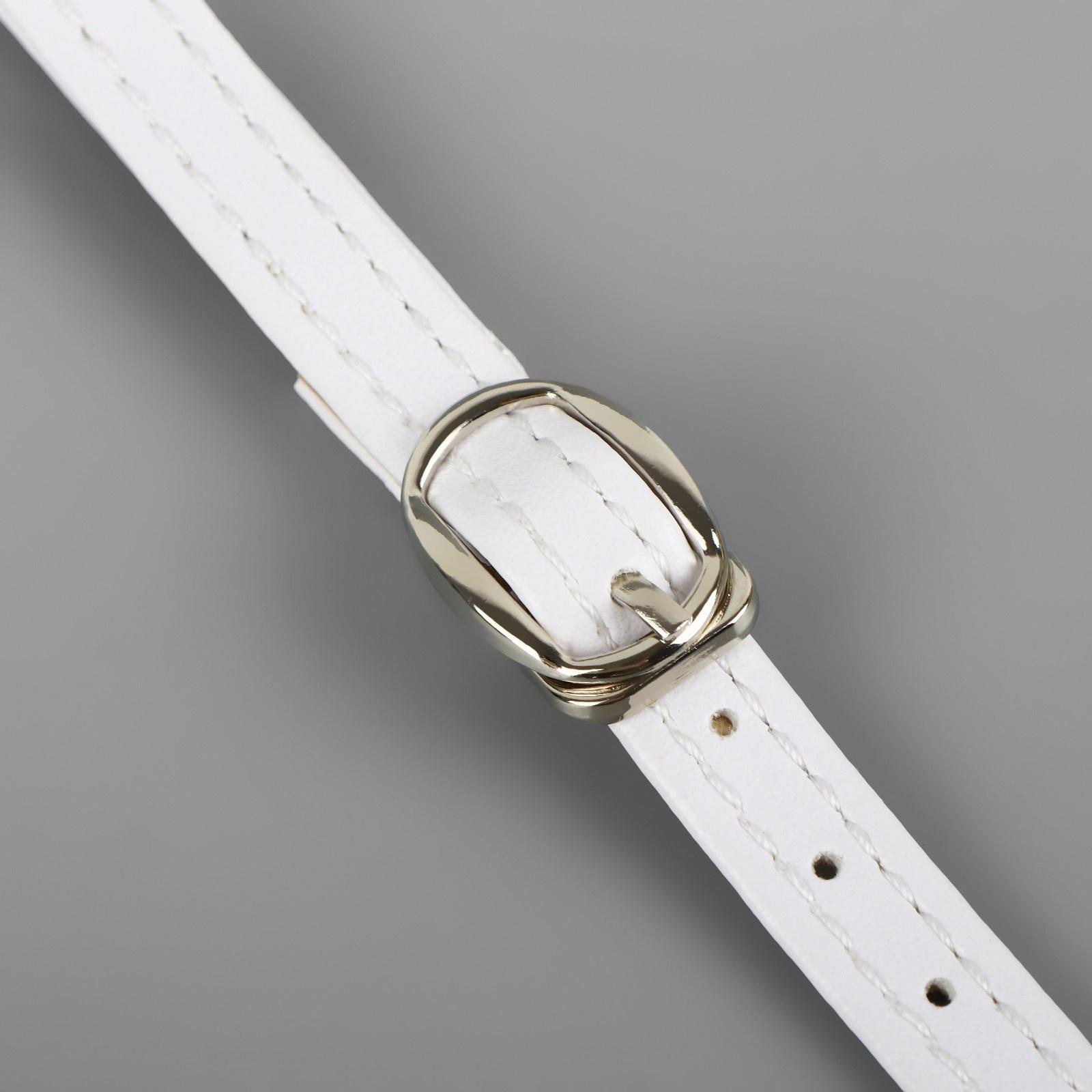 Ремешки для обуви, искусственная кожа, 30 см, 8 мм, 2 шт, цвет белый