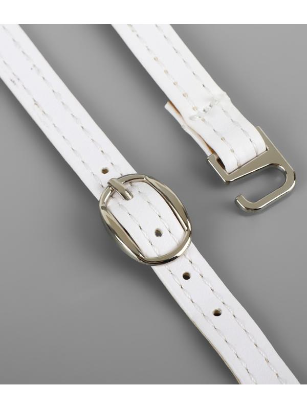 Ремешки для обуви, искусственная кожа, 30 см, 8 мм, 2 шт, цвет белый