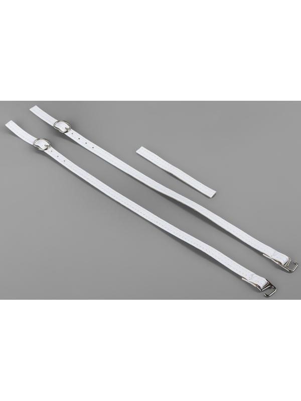 Ремешки для обуви, искусственная кожа, 30 см, 8 мм, 2 шт, цвет белый