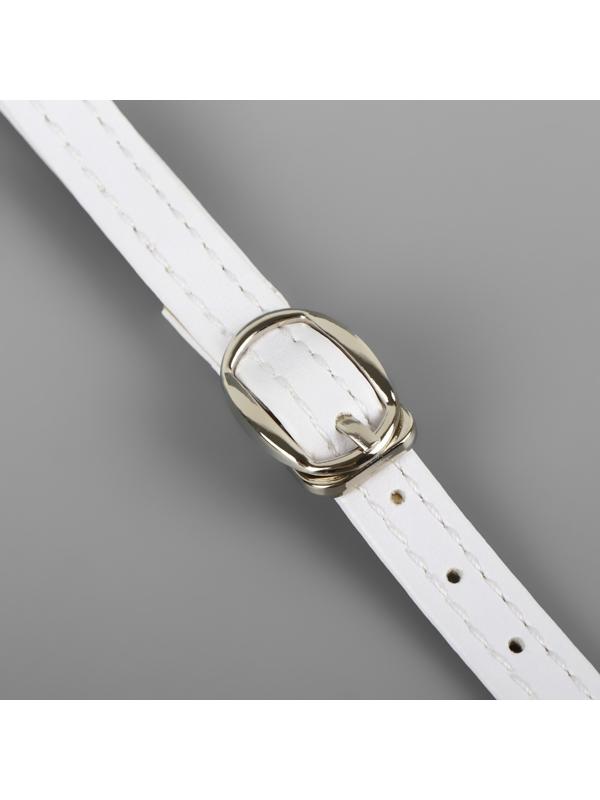 Ремешки для обуви, искусственная кожа, 30 см, 8 мм, 2 шт, цвет белый