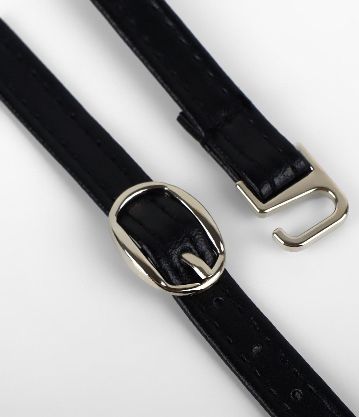 Ремешки для обуви, искусственная кожа, 30 см, 8 мм, 2 шт, цвет чёрный