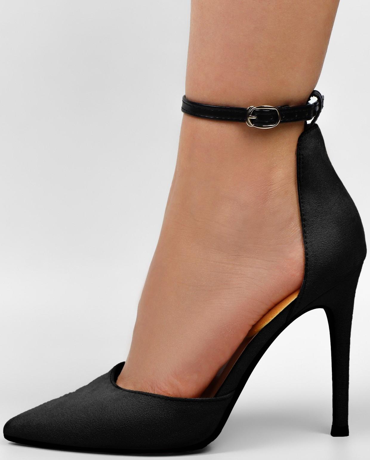 Ремешки для обуви, искусственная кожа, 30 см, 8 мм, 2 шт, цвет чёрный