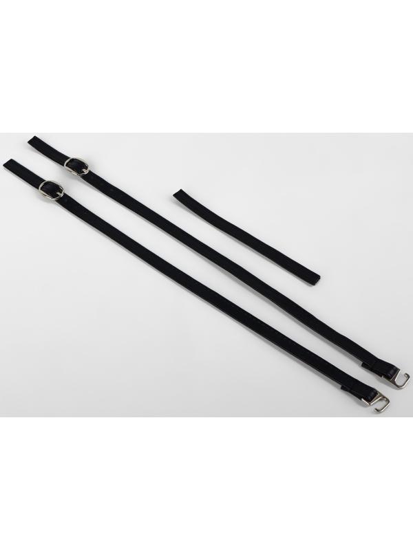 Ремешки для обуви, искусственная кожа, 30 см, 8 мм, 2 шт, цвет чёрный