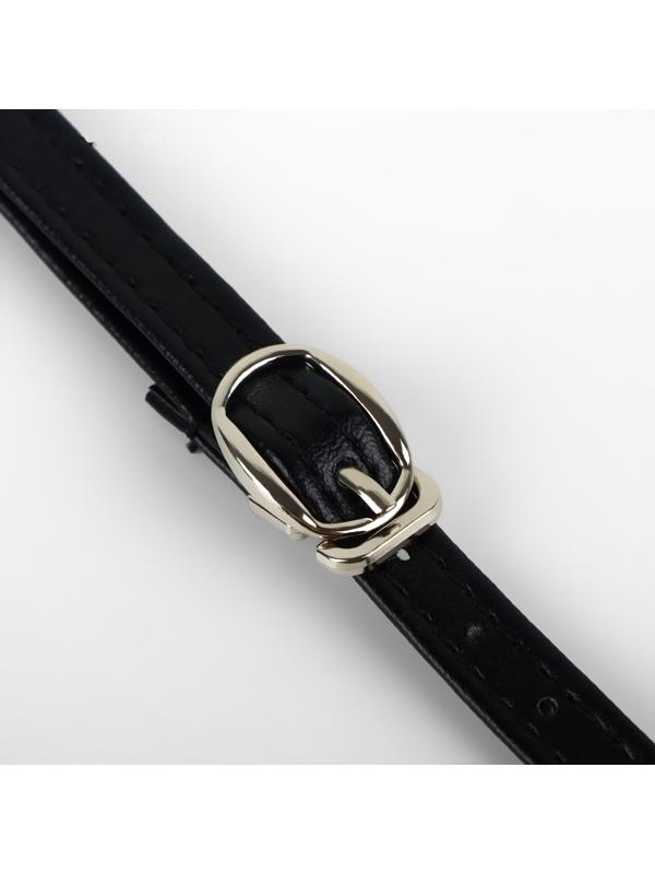 Ремешки для обуви, искусственная кожа, 30 см, 8 мм, 2 шт, цвет чёрный