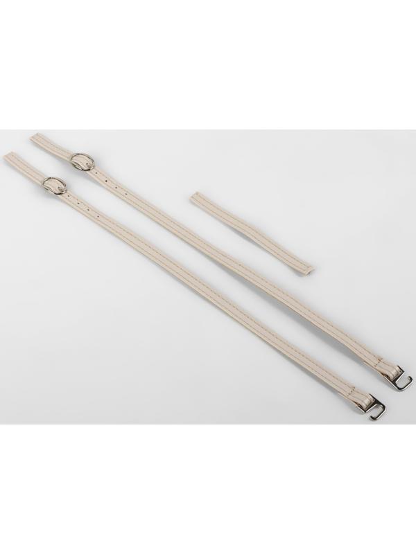 Ремешки для обуви, искусственная кожа, 30 см, 8 мм, 2 шт, цвет бежевый